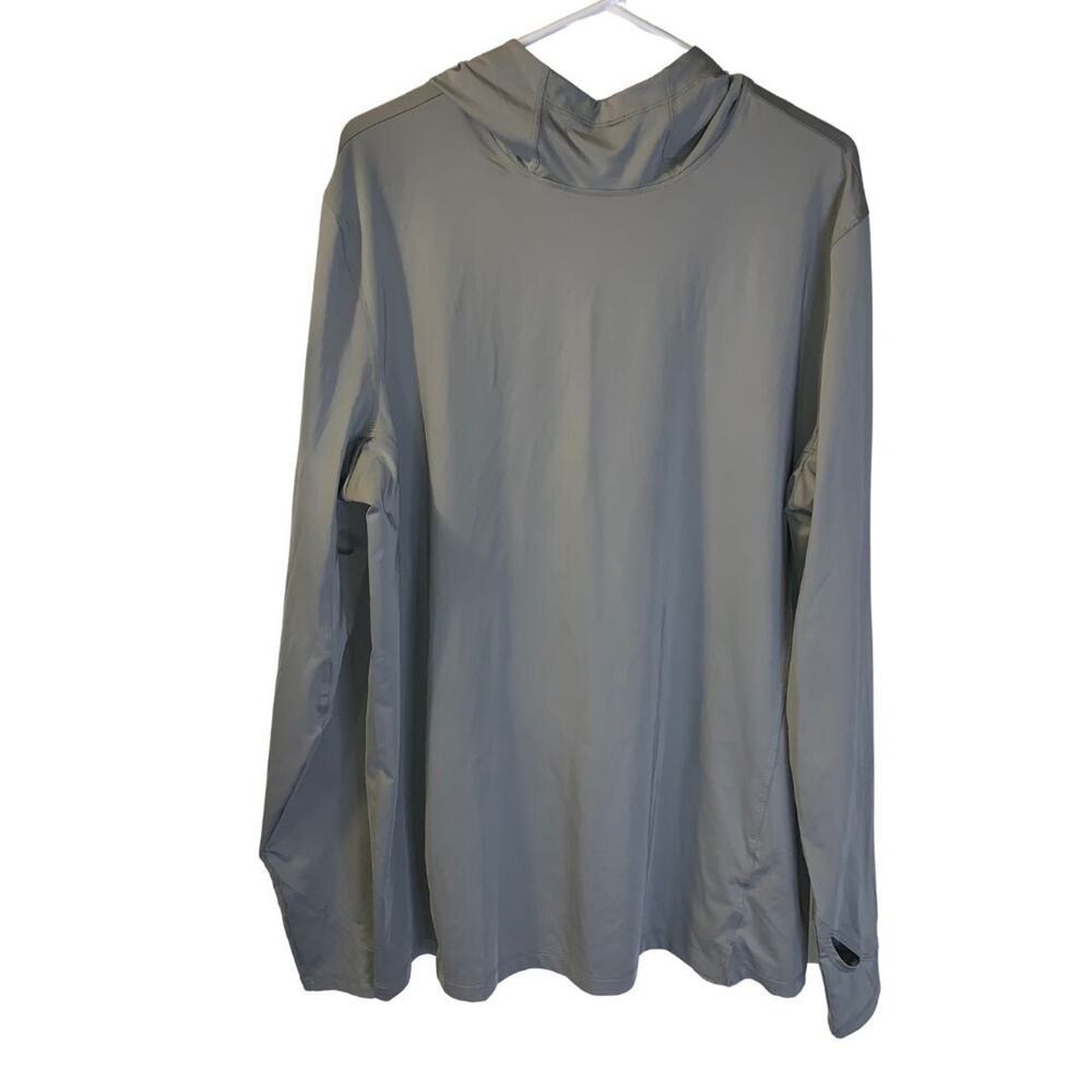Duluth Mens Shunburn Hoodie Sz L Gray UPF50 Standard Fit Workwear Sun Protection